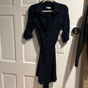 Calvin Klein Navy Shirtdress